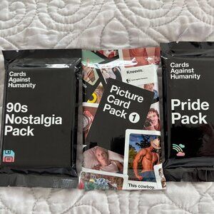 Cards Against Humanity 3 Pack Bundle - 90s Nostalgia, Picture Card 1, Pride Pack